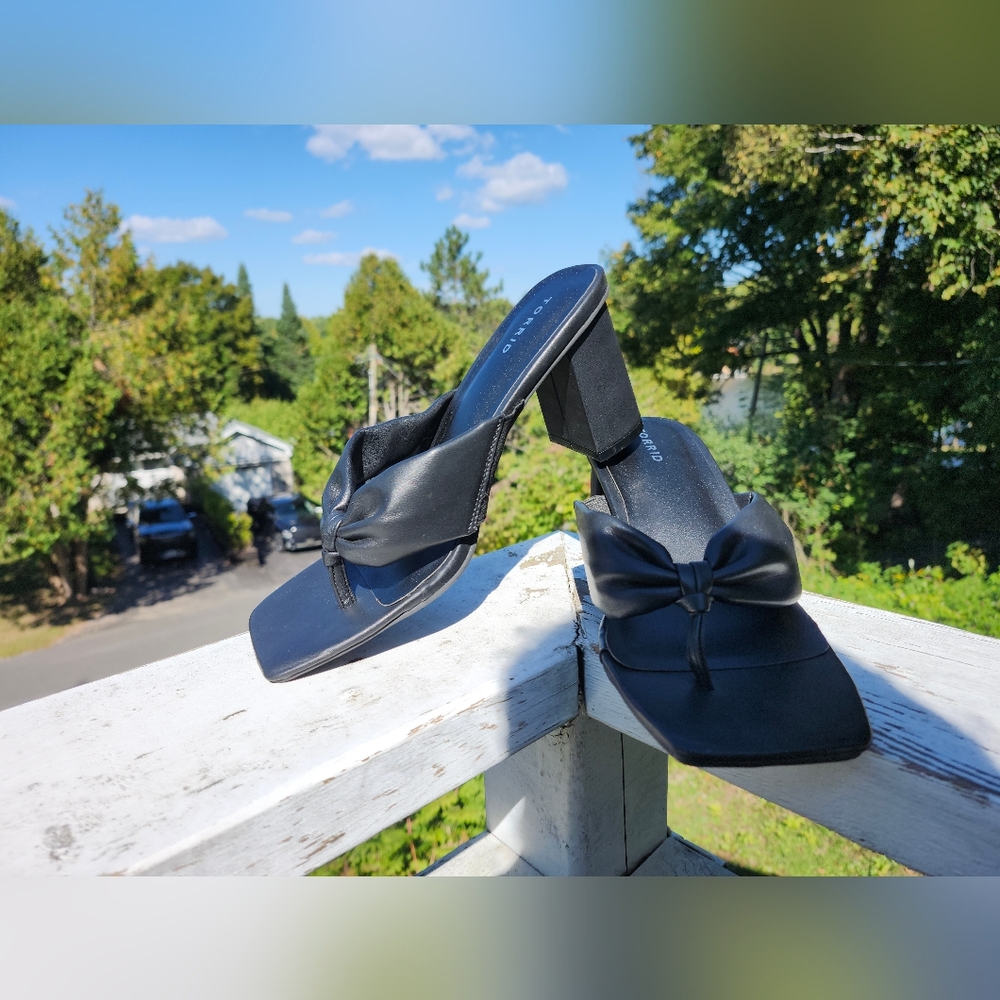 Faux Leather Thong Sandal